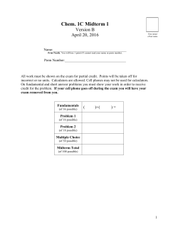 Chem. 1C Midterm 1