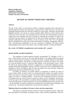 review of chosen migration theories