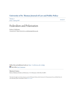 Federalism and Polarization - UST Research Online