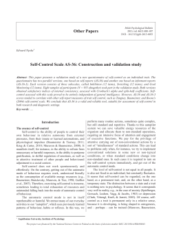Self-Control Scale AS-36: construction and validation study