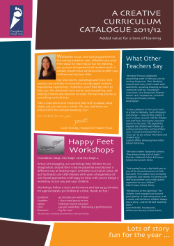 A CREATIVE CURRICULUM CATALOGUE 2011/12 Happy Feet