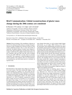 Brief Communication: Global reconstructions of glacier mass change