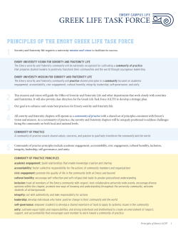 GREEK LIFE TASK FORCE - OSFL