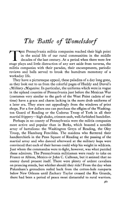 The "Battle of Womelsdorf