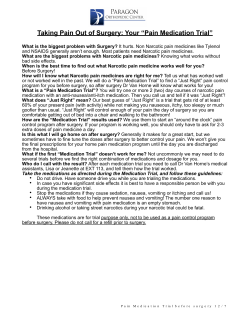Pain Medication Trial Instructions 12-7