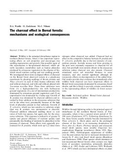 The charcoal effect in Boreal forests: mechanisms and ecological