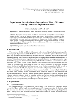 Experimental Investigation on Segregation of Binary Mixture of
