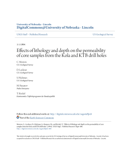 Effects of lithology and depth on the permeability of core samples