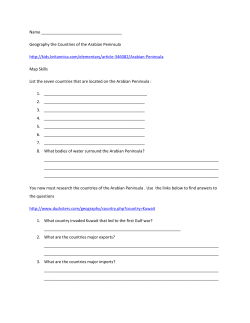 Name Geography the Countries of the Arabian Peninsula http://kids