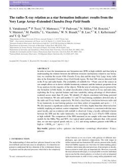 The radioXray relation as a star formation indicator: results from the