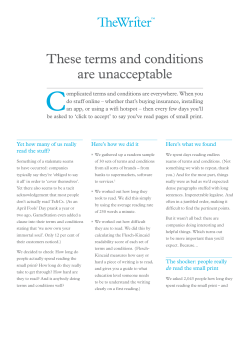 These terms and conditions are unacceptable