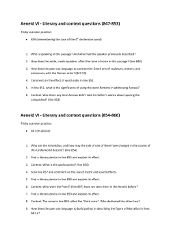 Aeneid VI - Literary and context questions (847-853)