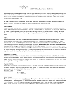 ACC Art Show Submission Guidelines