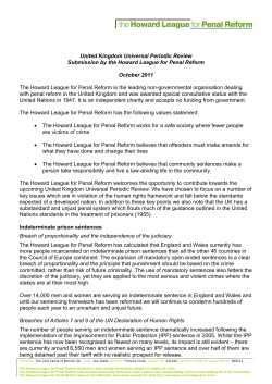 United Kingdom Universal Periodic Review Submission by the