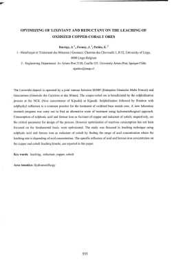 optimizing of lixiviant and reductant on the leaching of oxidized