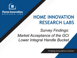 NAHB Bucket Study - Bucket Innovations