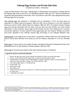 Auction and Private Sale Data