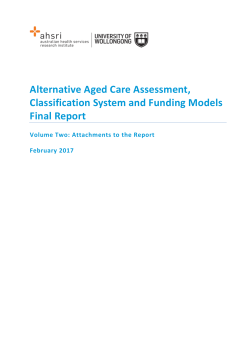 Alternative Aged Care Assessment, Classification System and