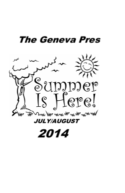 Summer 2014 Issue - Presbyterian Church in Geneva