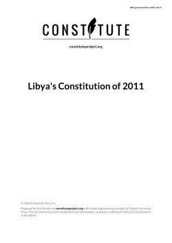 Libya`s Constitution of 2011