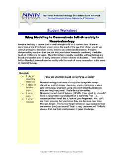 Student Worksheet Using Modeling to Demonstrate Self