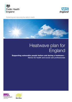 Heatwave plan for England