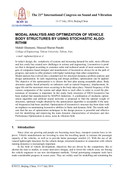 modal analysis and optimization of vehicle body structures by using