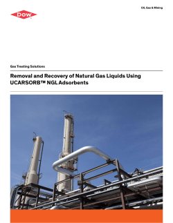 Removal and Recovery of Natural Gas Liquids Using UCARSORB