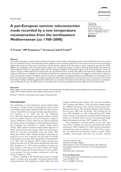 A pan-European summer teleconnection mode recorded by a new