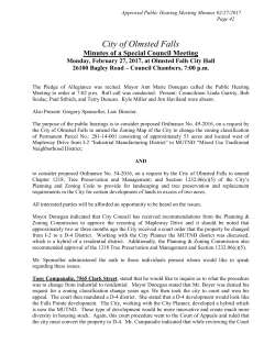 Minutes - Olmsted Falls