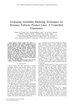 Evaluating Variability Modeling Techniques for Dynamic Software