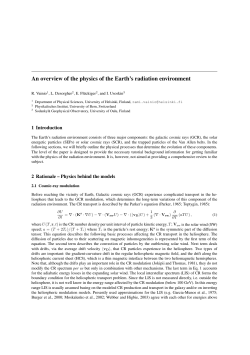 An overview of the physics of the Earth`s radiation environment