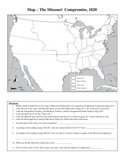Map – The Missouri Compromise, 1820