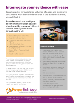 PR for Investigations Brochure