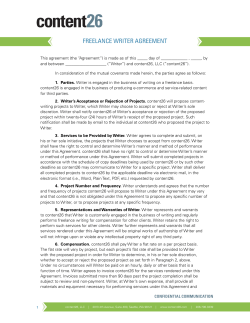 freelance writer agreement