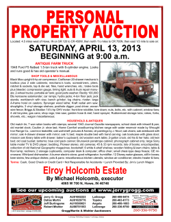 Personal ProPerty auction