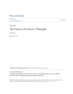 The History of Gideon v. Wainright