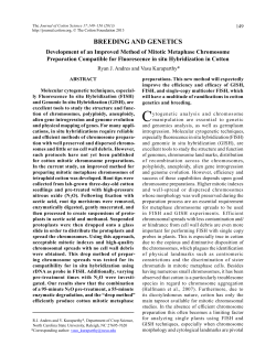 Development of an Improved Method of Mitotic Metaphase