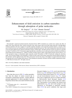 Enhancement of field emission in carbon nanotubes through