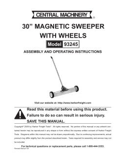 30” magnetic sweeper with wheels