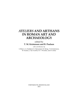 ateliers and artisans in roman art and archaeology