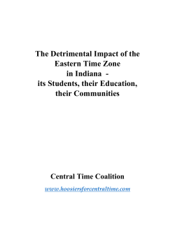 The Detrimental Impact of the Eastern Time Zone in Indiana