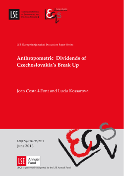 Anthropometric Dividends of Czechoslovakia`s Break Up