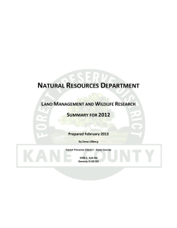 NATURAL RESOURCES DEPARTMENT - Forest Preserve District