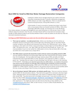 Best CRM for Small to Mid-Size Water Damage