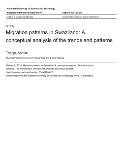 Migration patterns in Swaziland: A conceptual