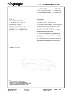 1.9x3.9mm RECTANGULAR SOLID LAMPS Description Features