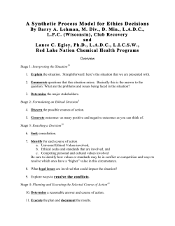 Synthetic Ethical Decision-Making Process