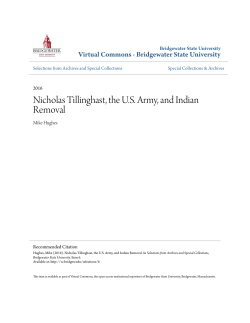 Nicholas Tillinghast, the US Army, and Indian Removal