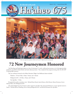 72 New Journeymen Honored - Plumbers and Fitters Union Local 675